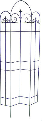 Offset Finial Garden Trellis (BLACK, 72 IN)