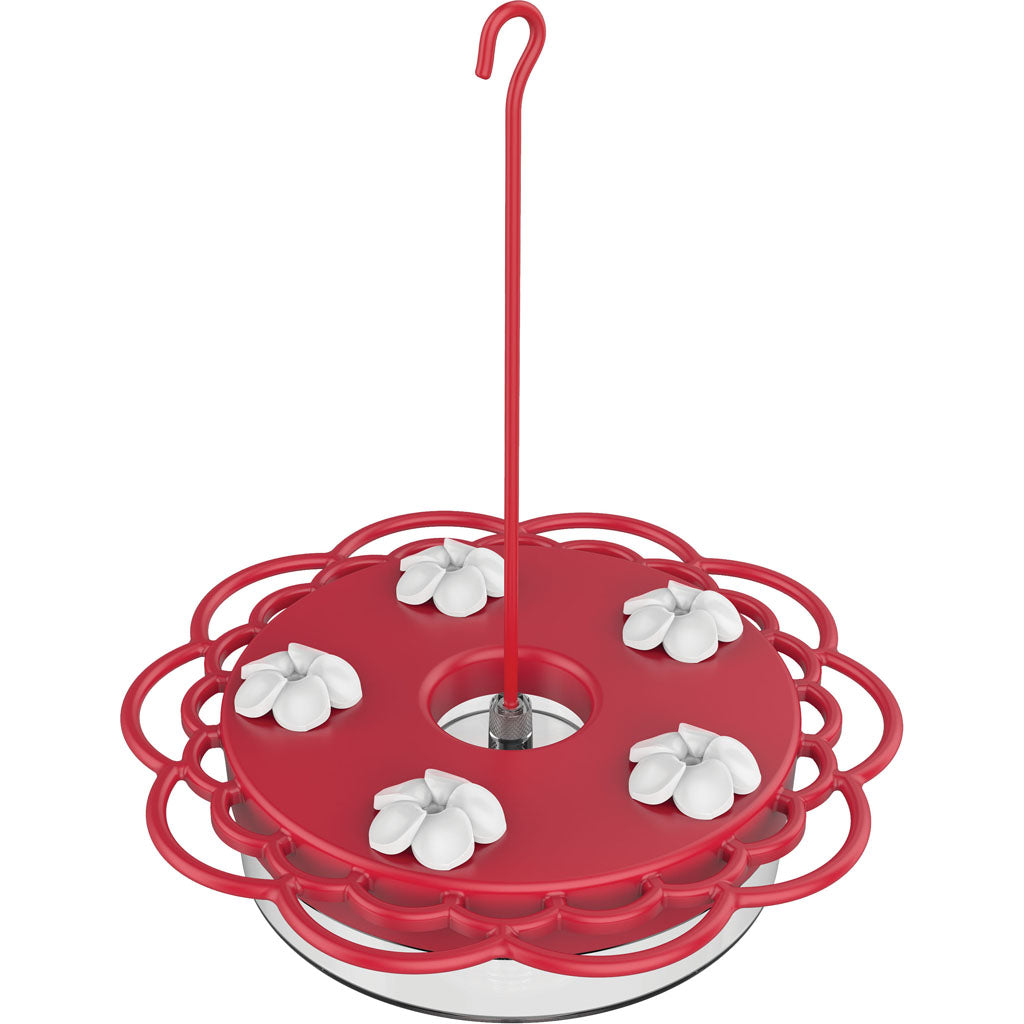 2-N-1 Plastic Dish Hummingbird Feeder (RED, 13 OZ)