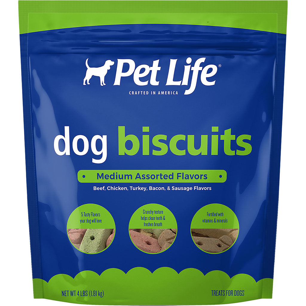Pet Life Dog Biscuits (ASSORTED, MD-4 LB)