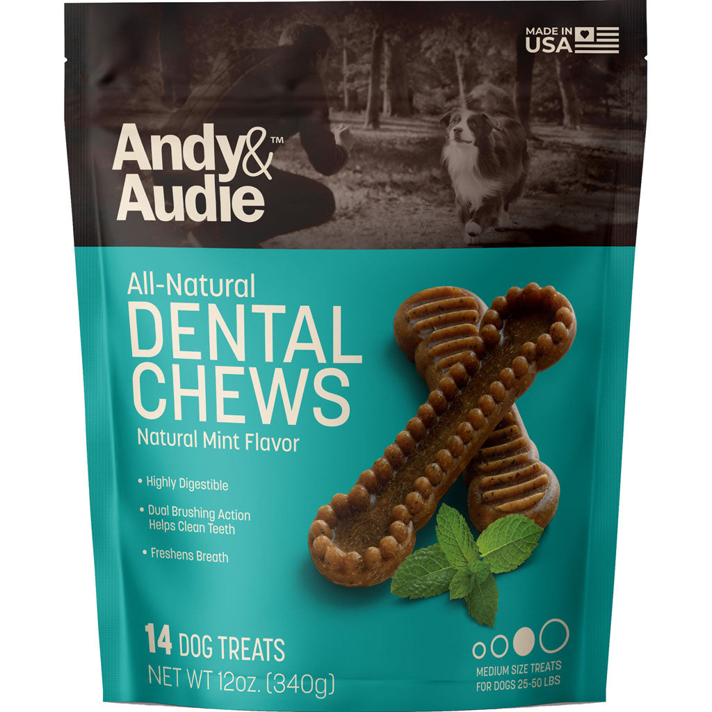 Andy & Audie Dental Chews For Dogs (MINT, MEDIUM) [082016]