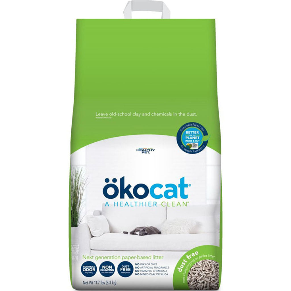 Okocat Dust Free Non-Clumping Paper Pellet Litter (11.7 LB)