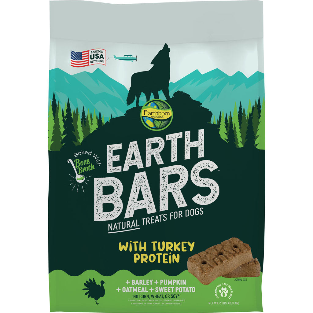 Holistic Earth Bars Dog Treats (TURK/BARLEY/PUM, MED - 2 LB)