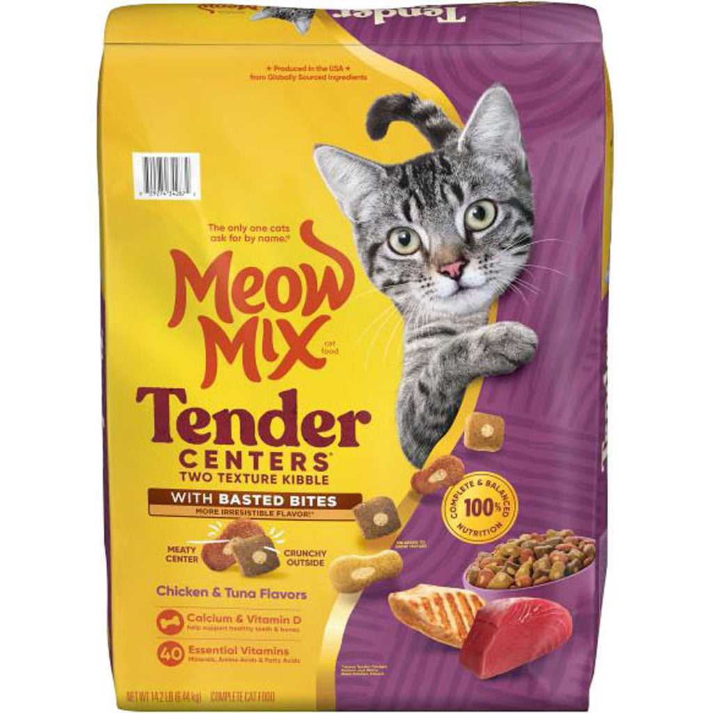 Meow Mix Tender Centers Dry Cat Food (CHICKEN/TUNA, 14.2 LB)