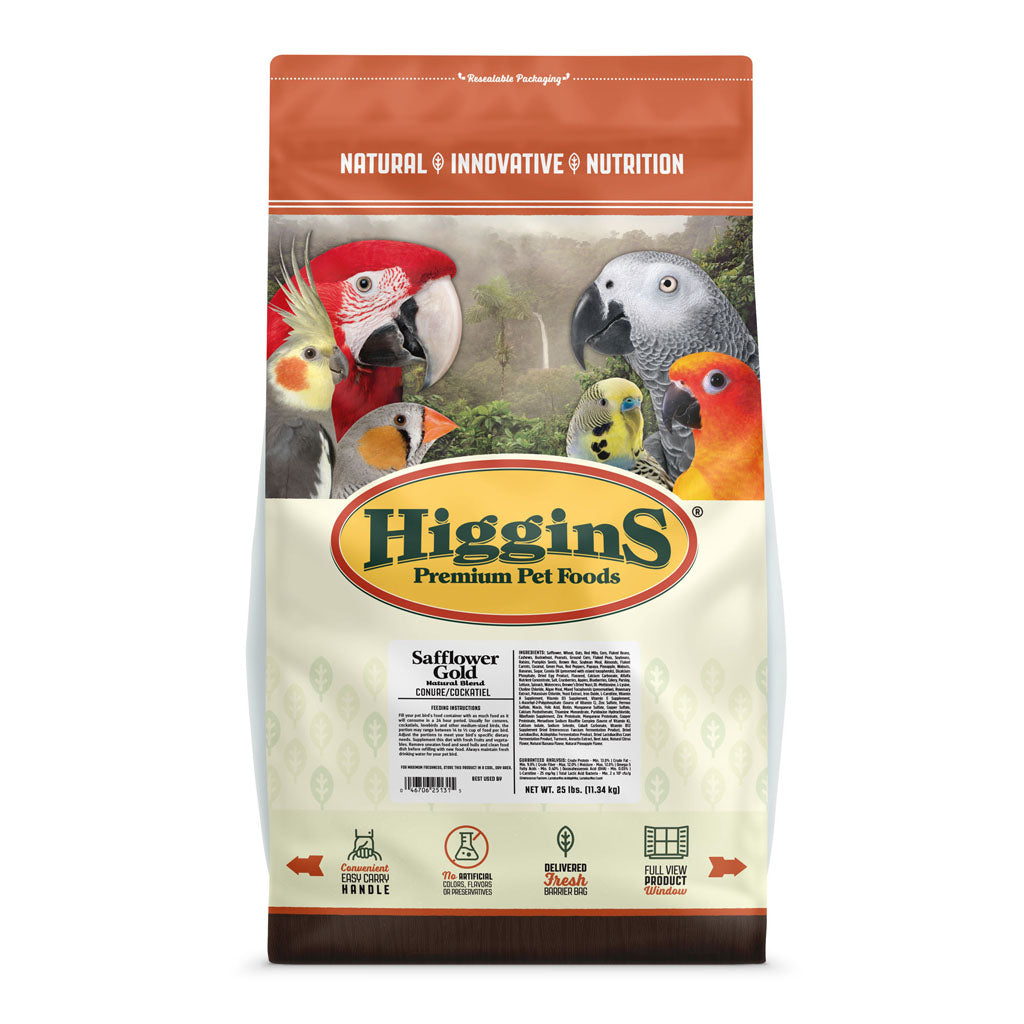 Safflower Gold Blend Conure & Cockatiel (25 LB)