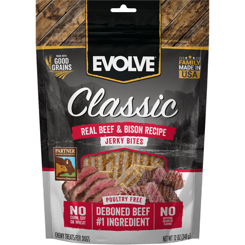 Evolve Classic Jerky Bites (BEEF/BISON, 12 OZ)