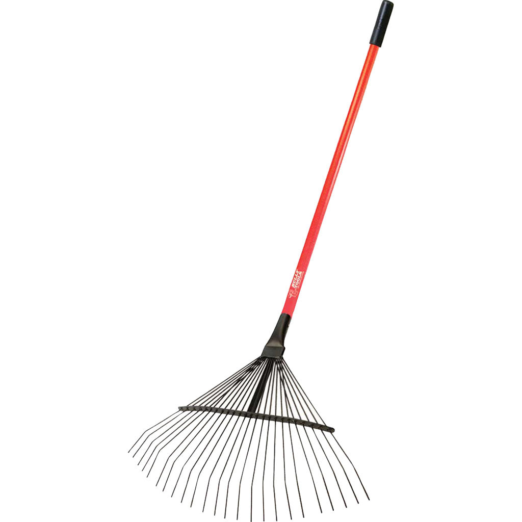 Bully Tools 24 Tine Thatch Rake Fiberglass Handle (RED, 68X25 IN)