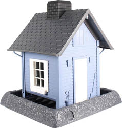 Village Collection Cottage Bird Feeder (BLUE/WHITE, 5 LB CAP)