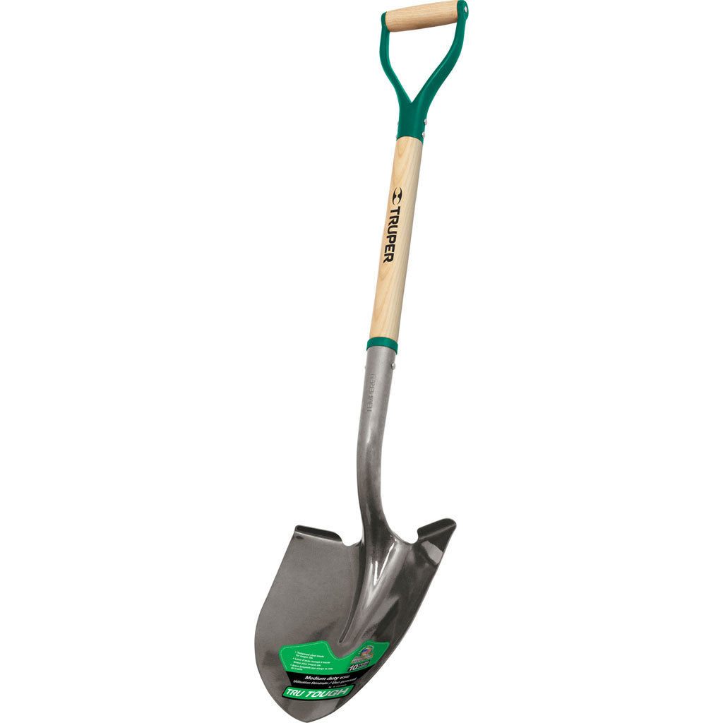 Tru Tough Round Point Shovel D Handle (STEEL/WOOD, 41 IN)