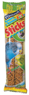 Vitakraft Crunch Sticks Parakeet Treats (SESAME/BANANA, 2.11 OZ-2 PK)