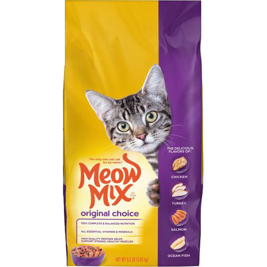 Meow Mix Original Choice Dry Cat Food (CHICKEN/TURKEY/, 6.3 LB)