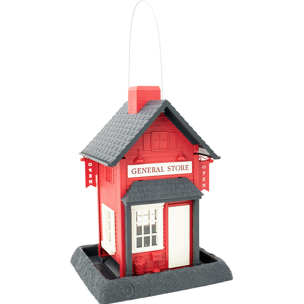 Village Collection General Store Bird Feeder (RED/GREY/WHITE, 6.5 LB CAP)