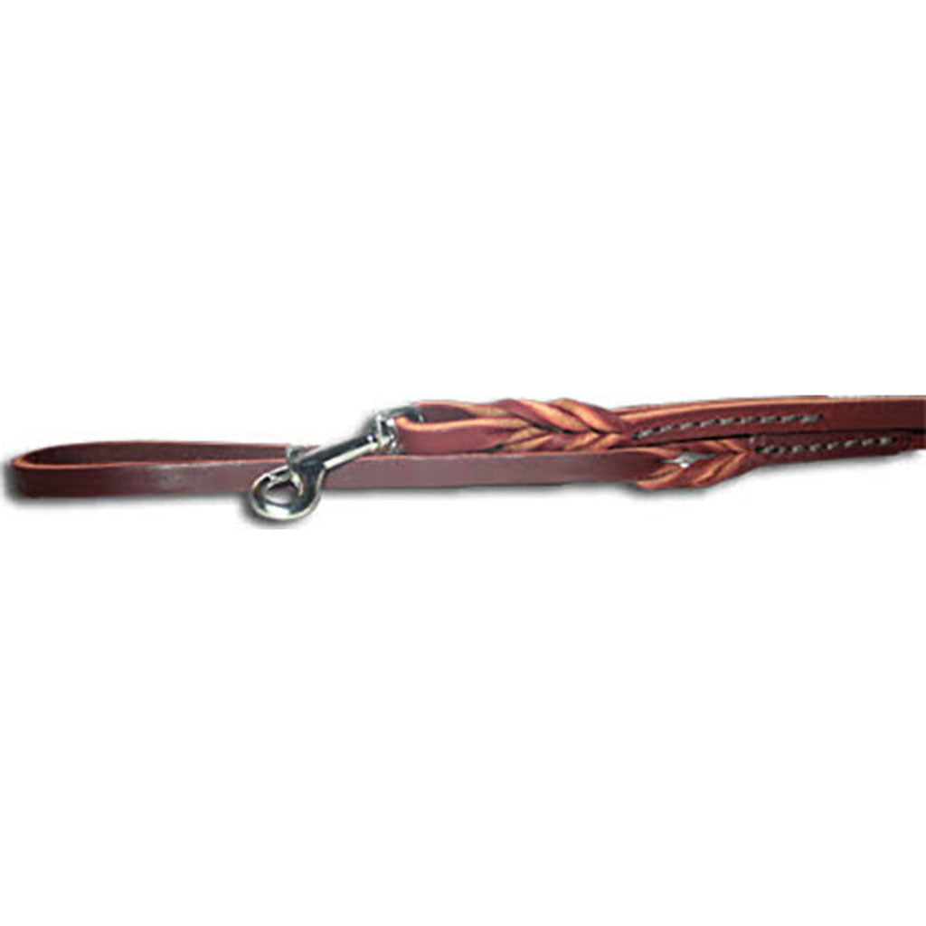 Omnipet Latigo Twist Leather Lead (BURGUNDY, 3/4INX4FT)
