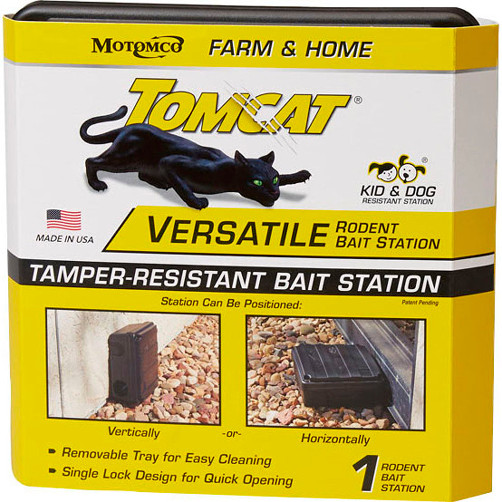 Tomcat Versatile Rodent Bait Station (BLACK, 9X9X4 IN)