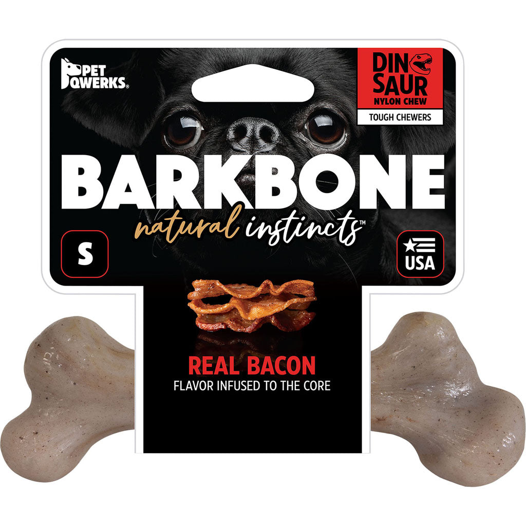 Dinosaur Barkbone Usa Dog Chew (BACON, SM)