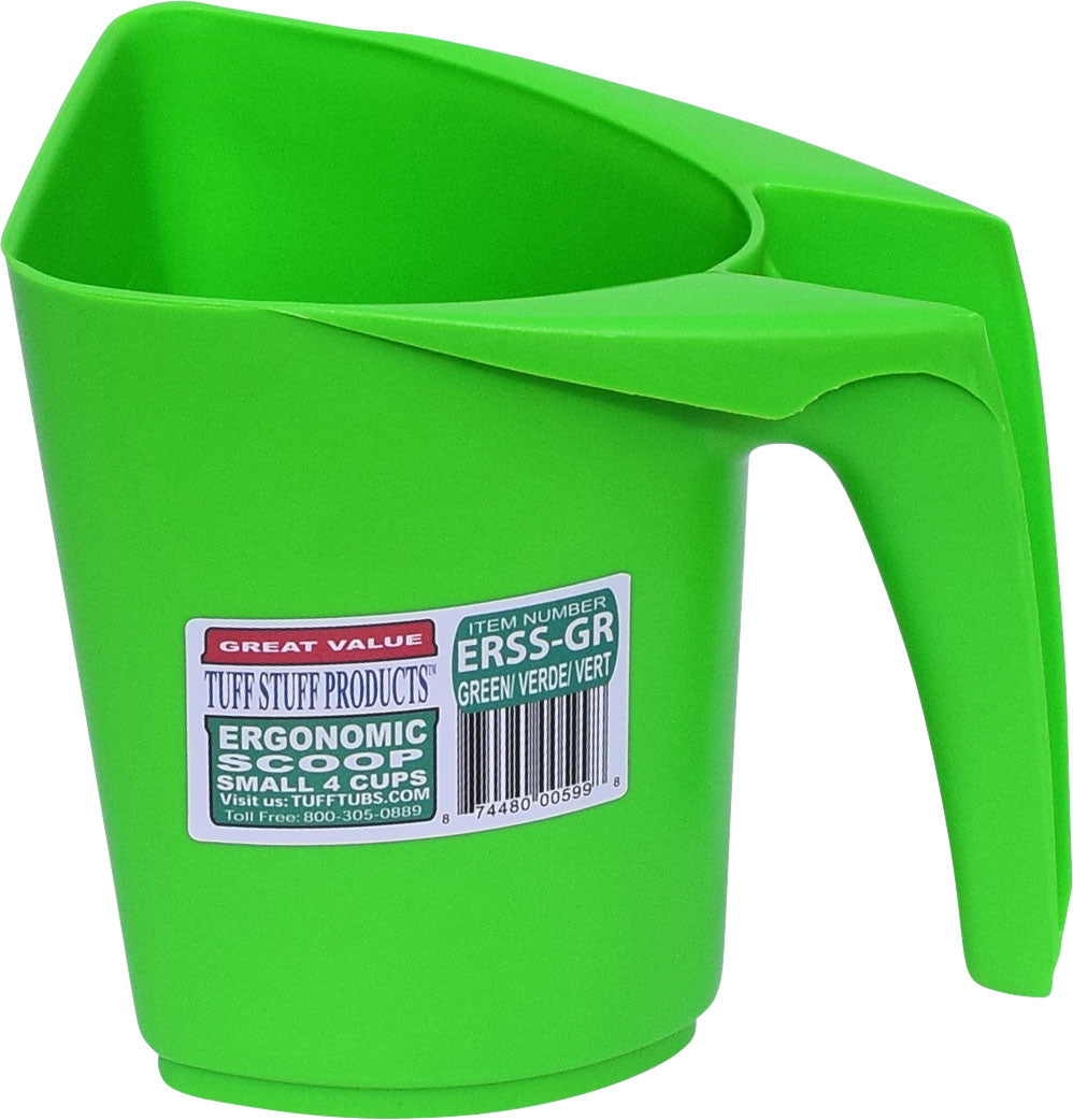 Tuff Stuff Ergonomic Scoop (GREEN, 1 QT)