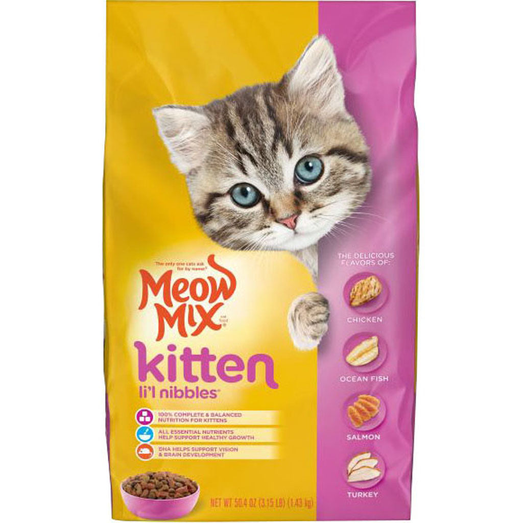 Meow Mix Kitten Lil' Nibbles Kitten Food (CHICKEN/TURKEY/, 3.15 LB)