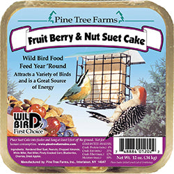 Pine Tree Farms Suet Cake (FRUIT BERRY/NUT, 12 OZ)