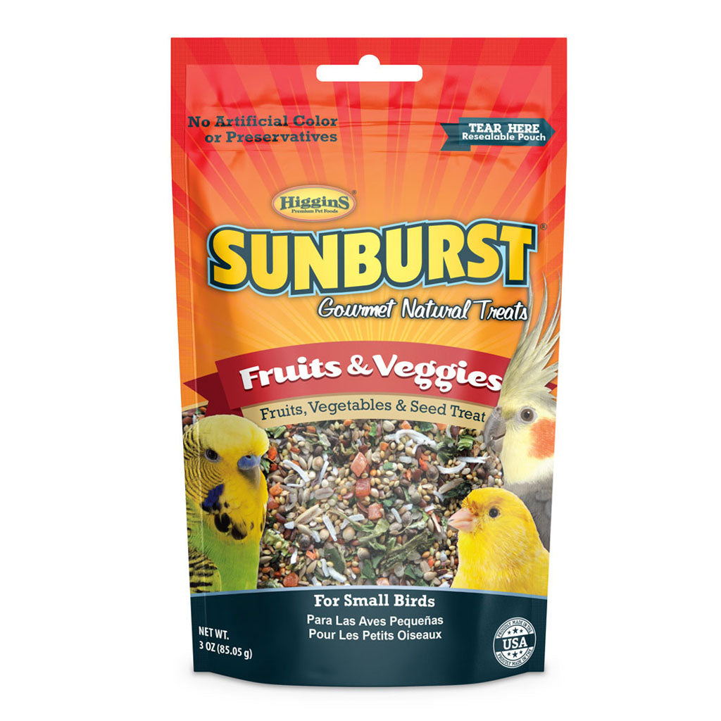 Sunburst Gourmet Natural Sm Avian Treat (FRUITS/VEGGIES, 3 OZ)