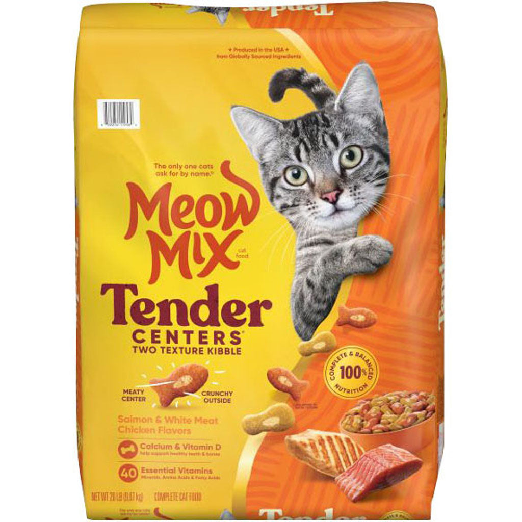 Meow Mix Tender Centers Dry Cat Food (SALMON/CHICKEN, 20 LB)