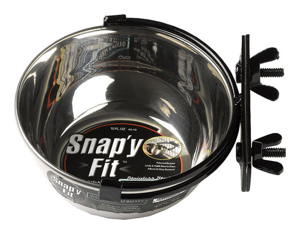 Snap'Y Fit Dog Bowl (STAINLESS STEEL, 10 OZ)