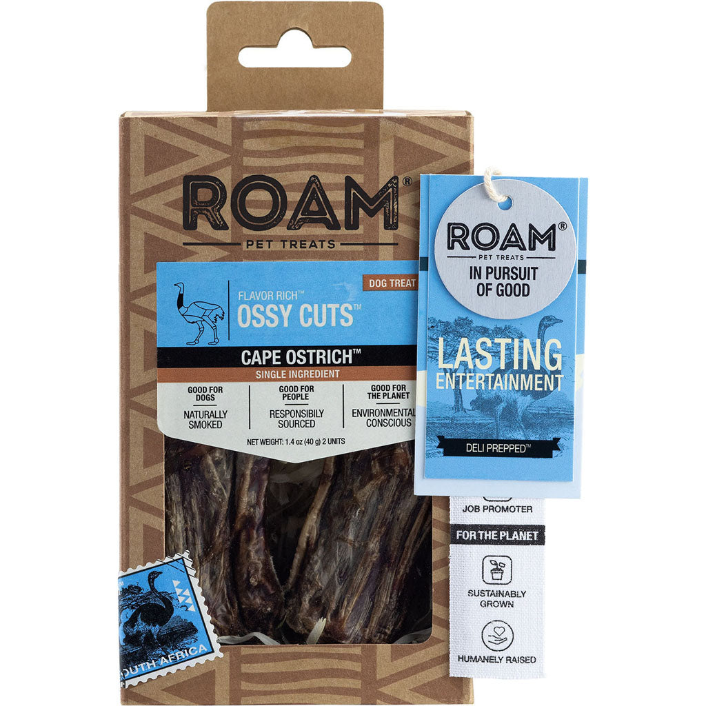 Roam Flavor Rich Ossy Cuts (OSTRICH, 1.4 OZ-2 PK)