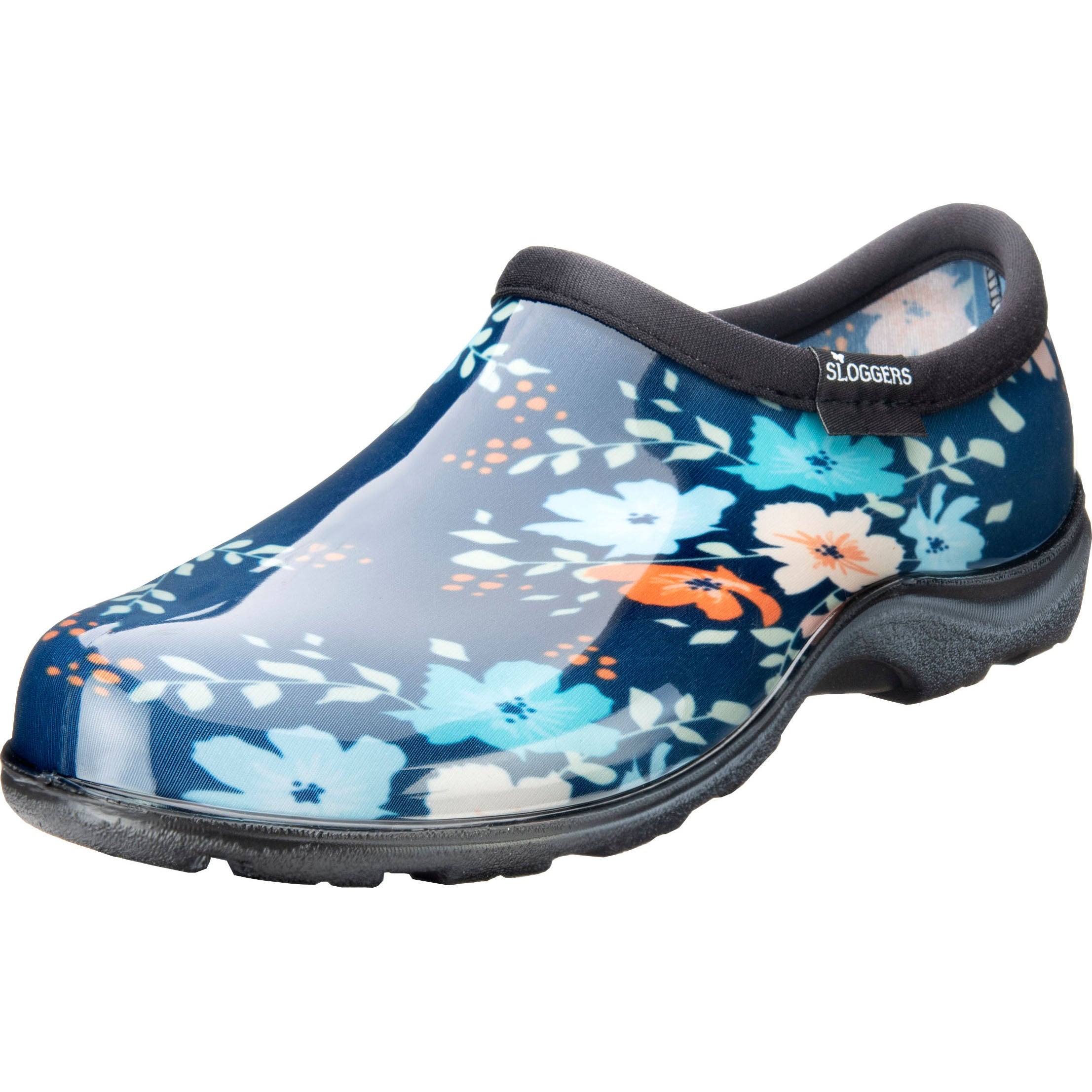 Sloggers Womens Waterproof Garden Shoe (BLUE FLORAL FUN, SZ 7)