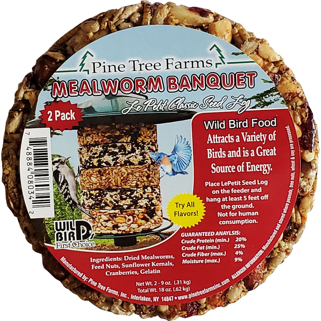 Pine Tree Farms Le Petit Classic Seed Log (MEALWORM, 9 OZ-2 PK)