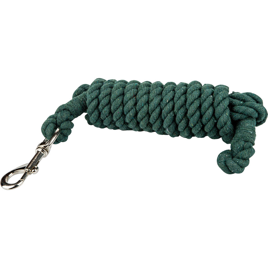Gatsby Cotton Lead/Bolt Snap (HUNTER GREEN, 5/8 IN X 10 FT)