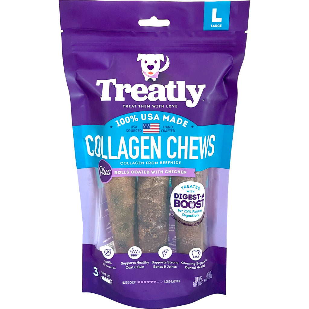 Treatly Usa  Collagen Rolls (CHICKEN MEAT, 9 IN-3 PK)