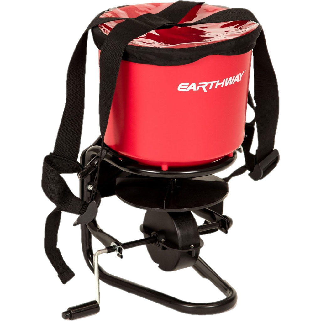 Earthway Pro Hand Crank Broadcast Spreader (RED, 40 LB HOPPER)