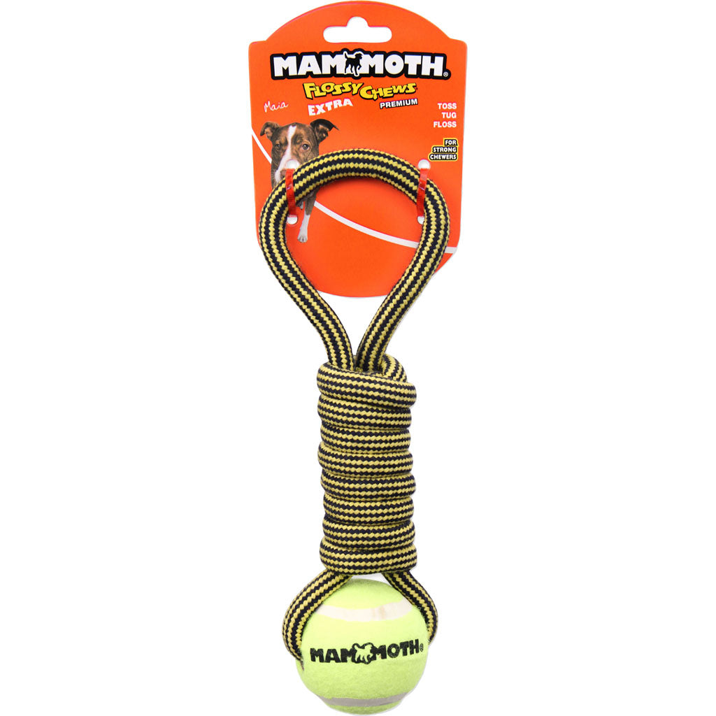 Mammoth Extra Twister Pull Tug W/ Tennis Ball (MULTI, 12 IN)