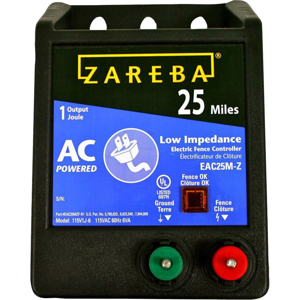 Zareba  Ac Low Impedence Electric Fence Charger (BLACK, 25 MILE)