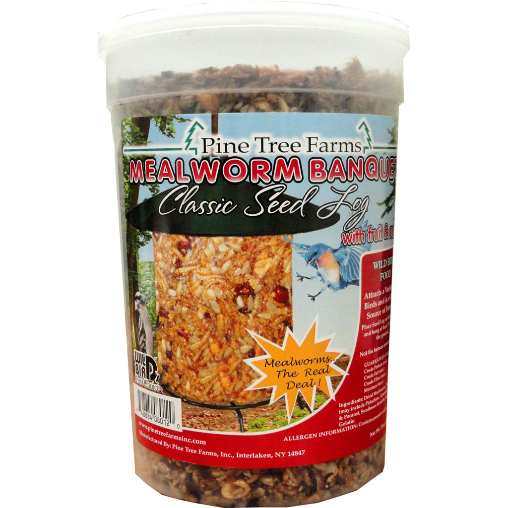 Pine Tree Farms Mealworm Banquet Classic Seed Log (72 OZ)