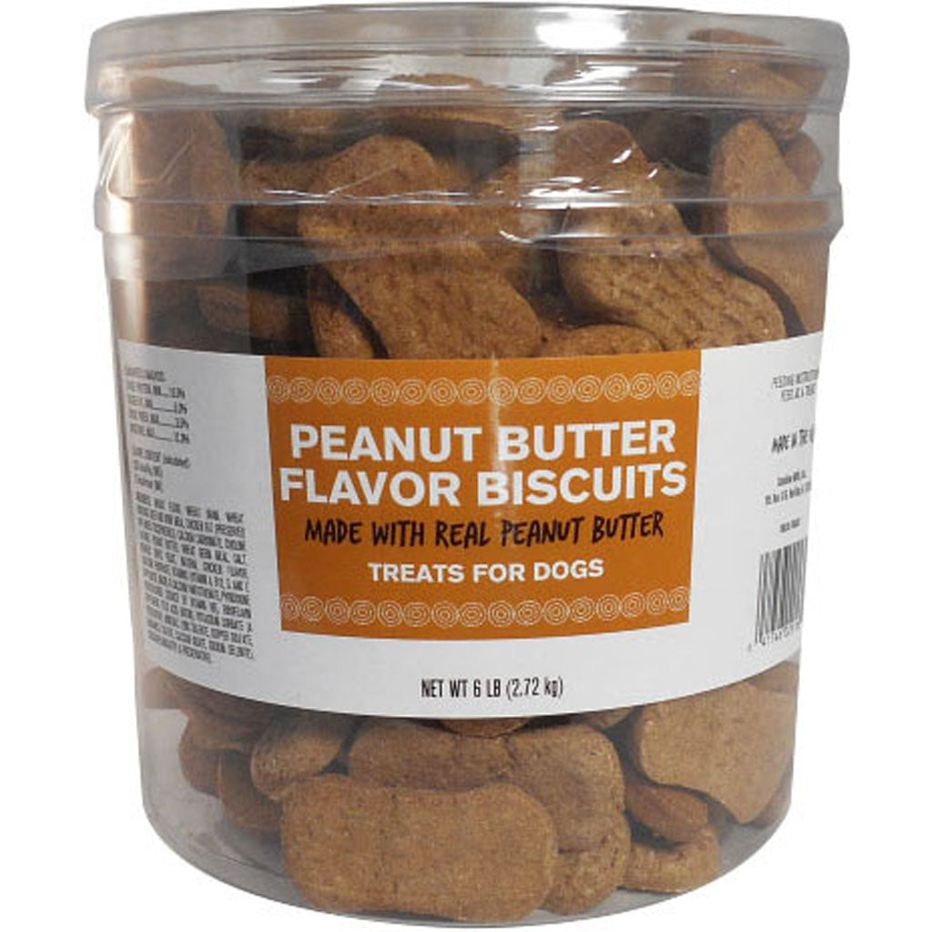 Pet Life Dog Biscuits Barrel (PEANUT BUTTER, 6 LB)