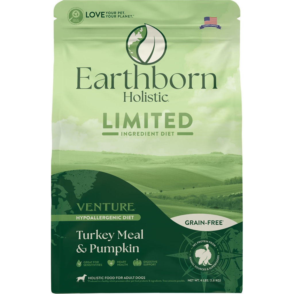 Earthborn Holistic Venture Lid Grain Free Dog Food (TURKEY/SQUASH, 4 LB)