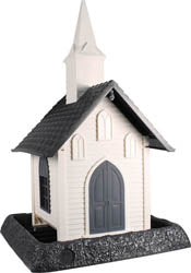 Village Collection Church Bird Feeder (WHITE/GRAY, 5 LB CAP)