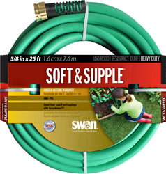 Swan Soft & Supple Premium Garden Hose (GREEN, 5/8 IN X 25 FT)