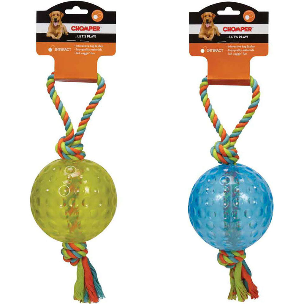 Chomper Rope Tug Toy W/Tpr Ball (ASSORTED, 13 IN)