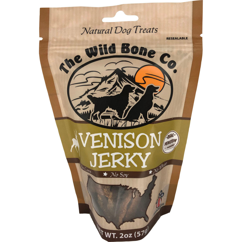 The Wild Bone Co. Natural Jerky Dog Treats (VENISON, 2 OZ)