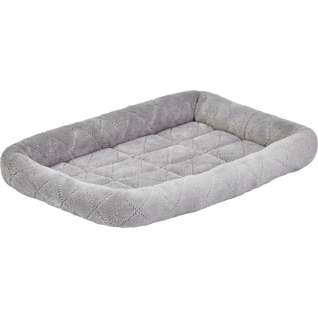 Quiet Time Diamond Stitch Bed W/ Elastic Bands (GRAY, 18 IN)