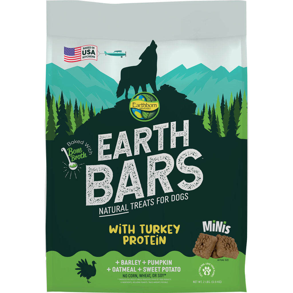 Holistic Earth Bars Dog Treats (TURK/BARLEY/PUM, MINI - 10 OZ)