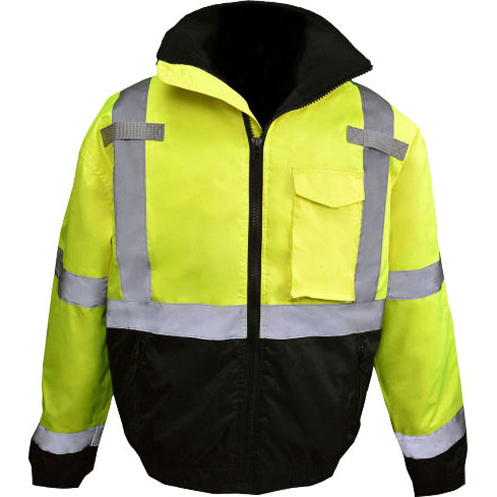 Cl3 Quilted Bomber Jacket (GREEN, XL)