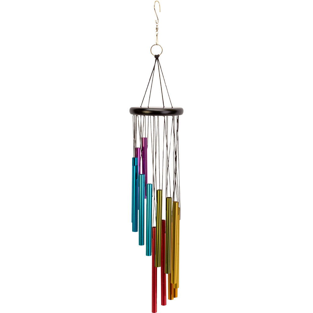 Symphony Wind Chime W/14 Aluminum Tubes (RAINBOW, 25 IN)