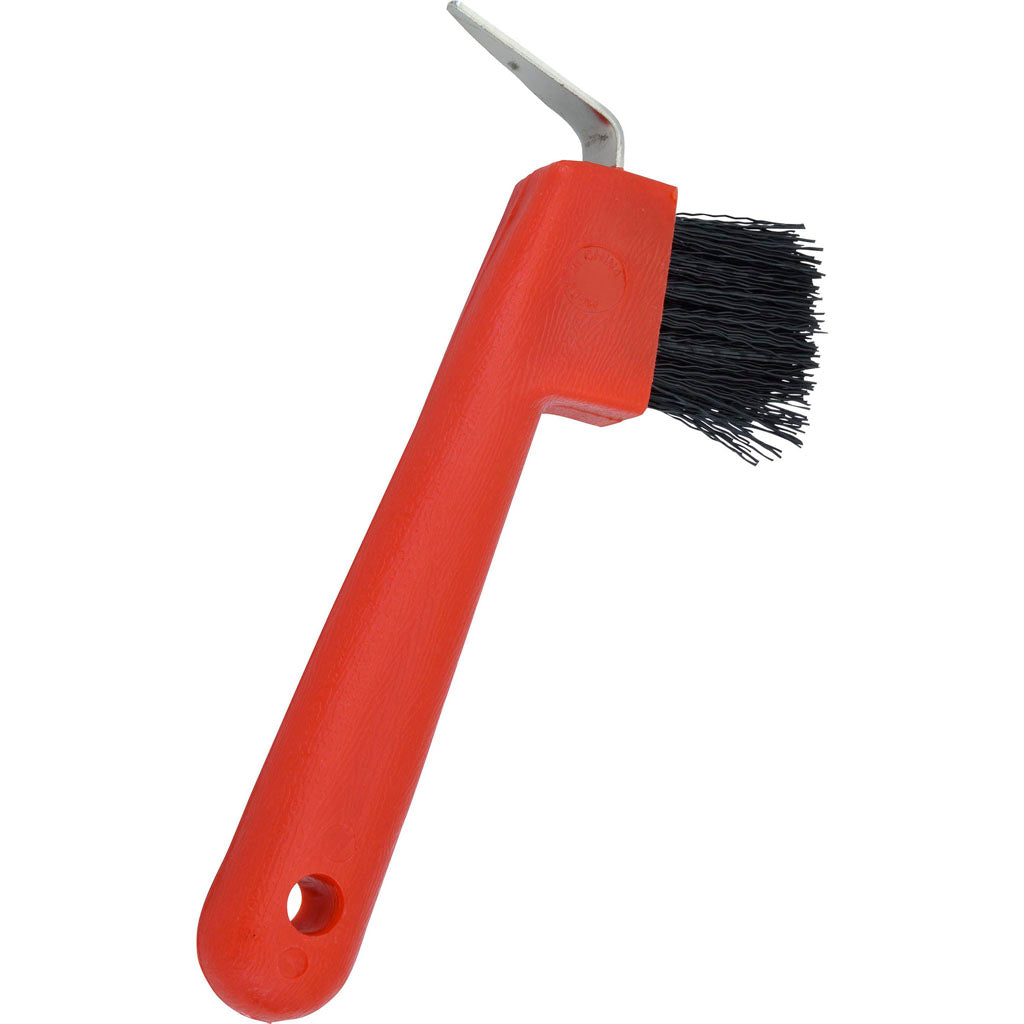 Hoof Pick W/Brush (RED, 7 IN)