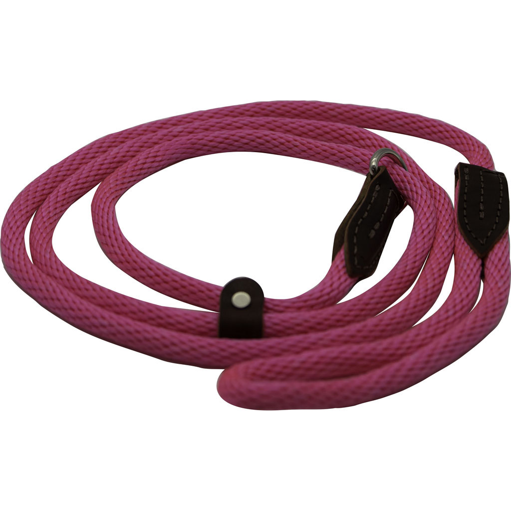 British Slip Loop Rope Leads For Dogs (HOT PINK, 6 FT)