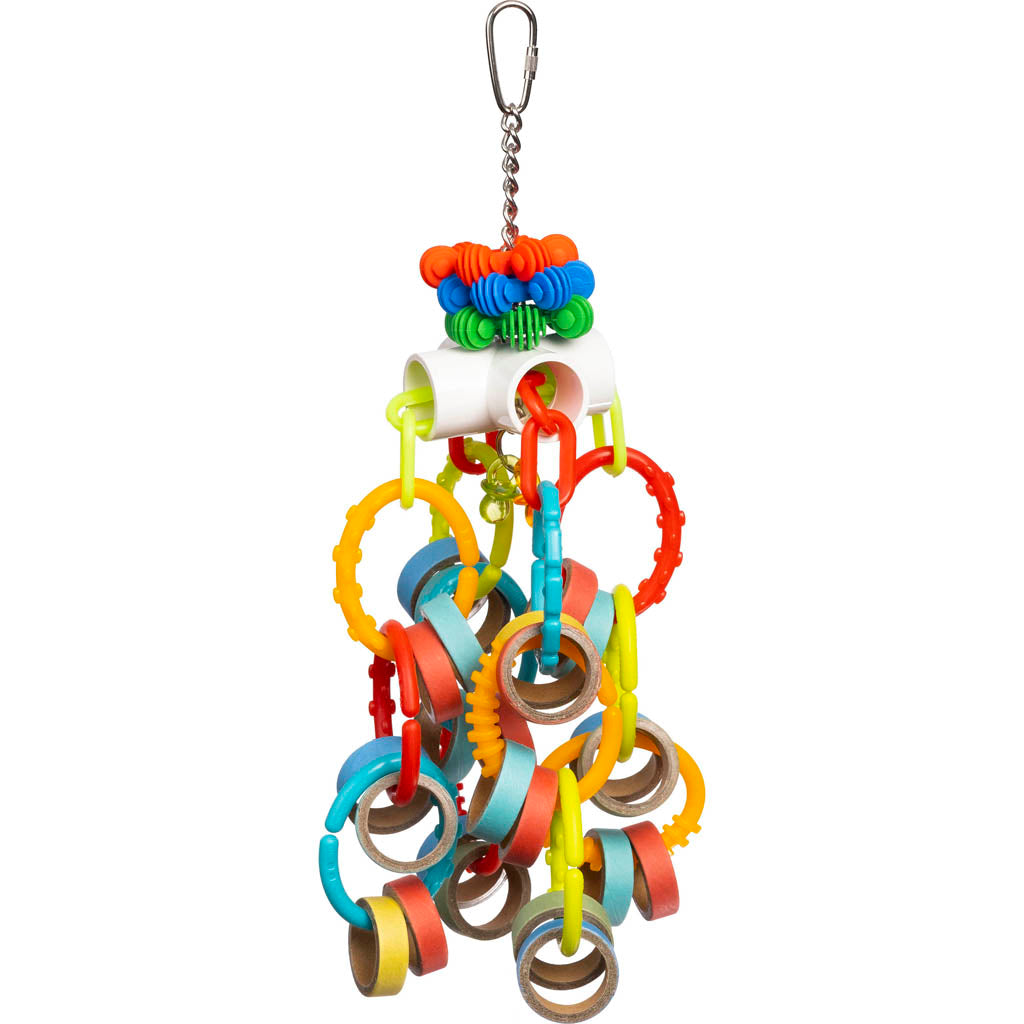 Loops N Rings Bird Toy (4X4X13.5 IN)