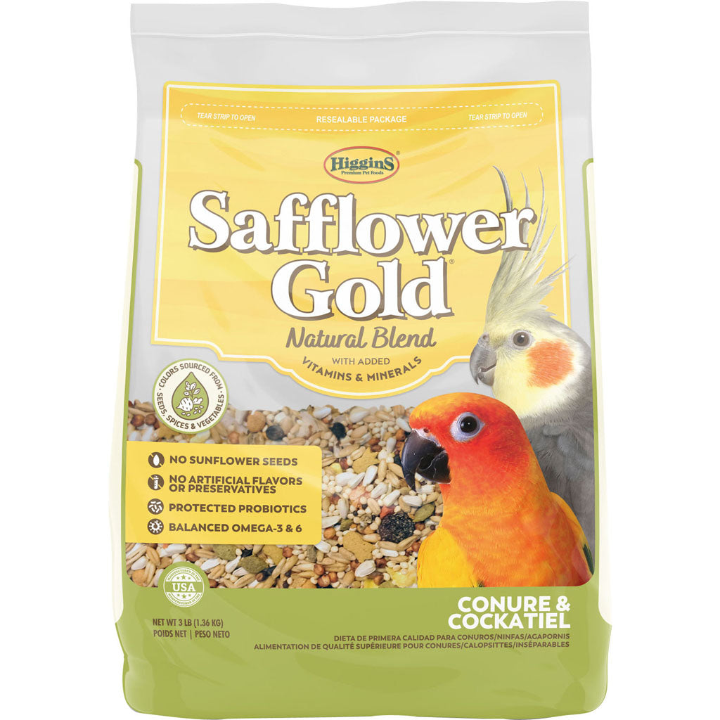 Safflower Gold Blend Conure & Cockatiel (3 LB)
