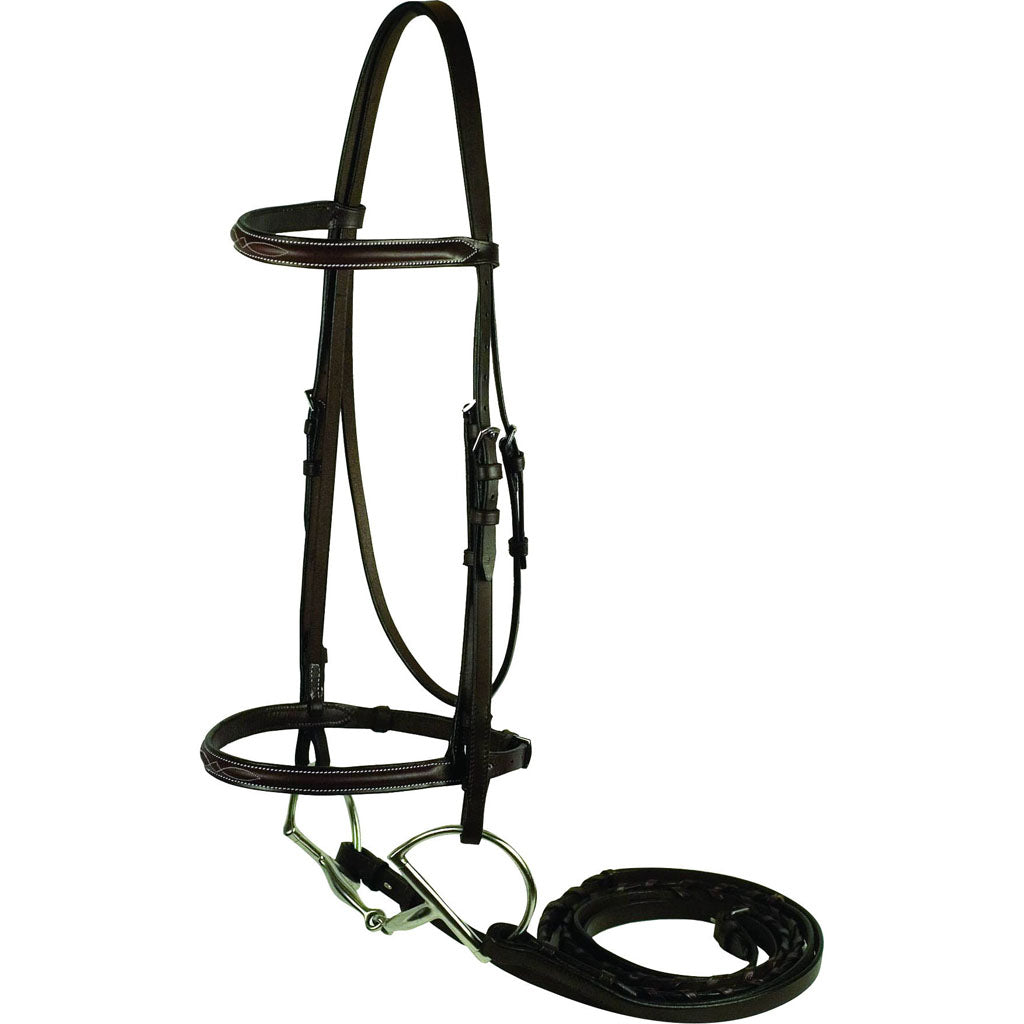 Gatsby Fancy Stitched Raised English Bridle (HAVANA, COB)