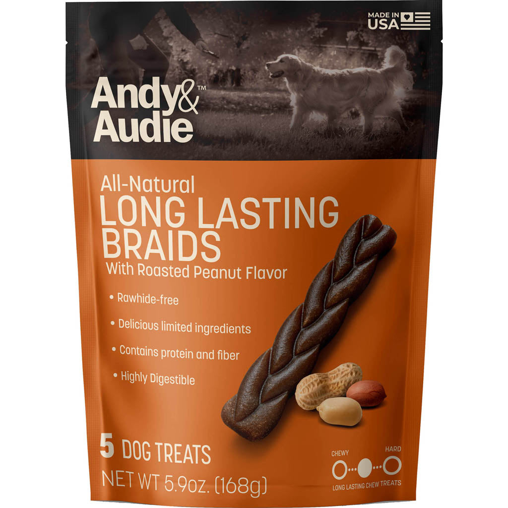 Andy & Audie Alternative Braid Chews For Dogs (NUT, MEDIUM-5 CT)