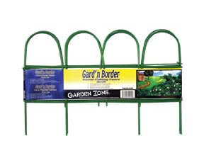 Gard'N Border Round Folding Border Fence (GREEN, 10 IN X 10 FT)